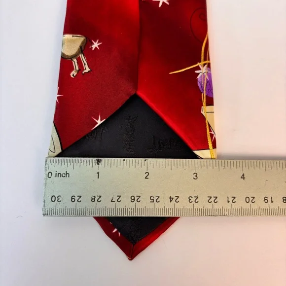 J. Garcia Big Finish Collection Fifty-Six VTG Novelty Christmas Silk Tie 59x3.5 - Picture 8 of 9